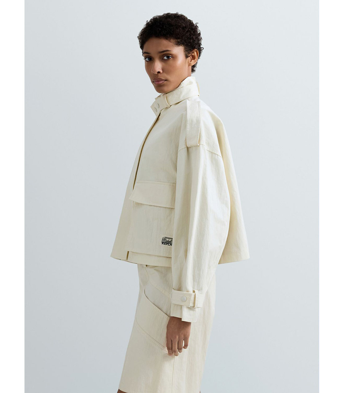 クロップドトレンチコート 詳細画像 ホワイト 4